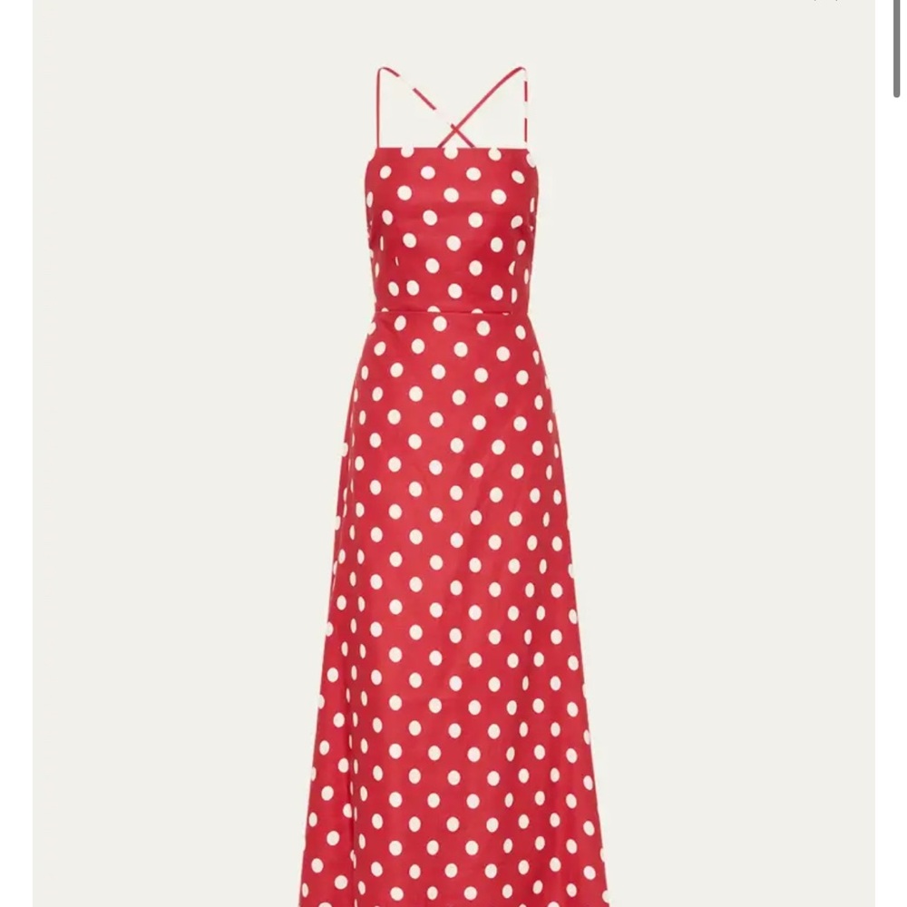 Posse Lori Red and White Polka Dot Maxi Dress